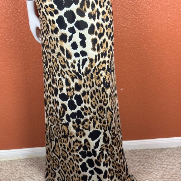 Va Va Voom leopard animal print LONG maxi dress Size Medium Large. E92 - Picture 3 of 16